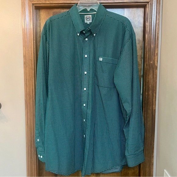 Cinch Men's Western Shirt Geo Print LS Button-Down Sz XL EUC - Picture 1 of 9